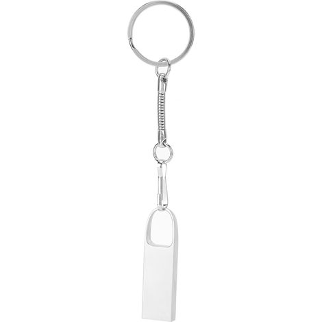 Clé USB 128 Go en Métal Argenté - Mini Disque Flash USB 2.0 Portable pour PC et Stockage de Données