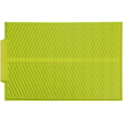 Kitchen Sink Mat, 15.35  9.84IN Silicone Drip Mat Silicone Dish Drying Mat Green Silicone Dish Drying Mat