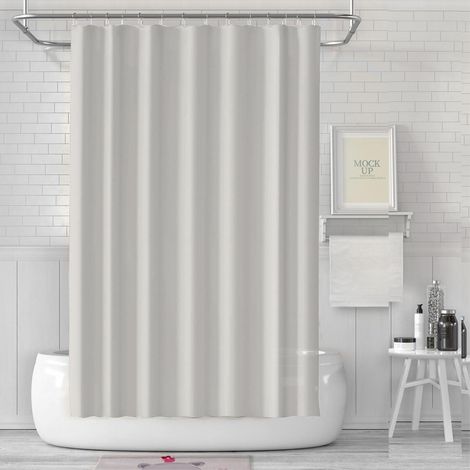 Duschvorhang 180x200 Anti-schimmel PEVA Wasserdicht Beige H200 x B180 cm (1/5)