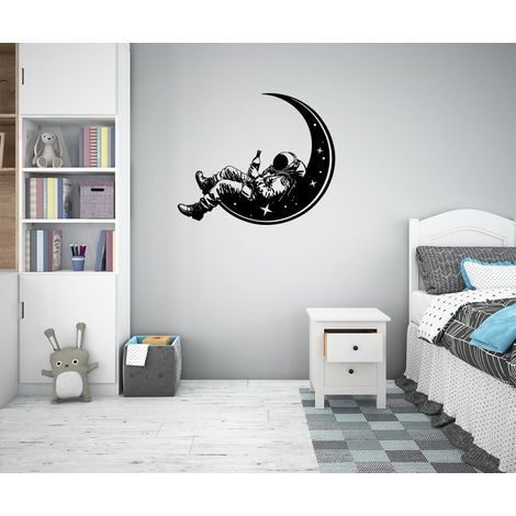 COSMONAUTA - Adesivo murale wall sticker in vinile 55x80 cm - Colore: nero (1/2)