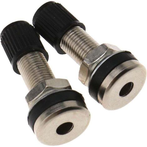 2 pièces voiture moto pneu pneu Valve Tubeless métal Valve tiges avec bouchons anti-poussière