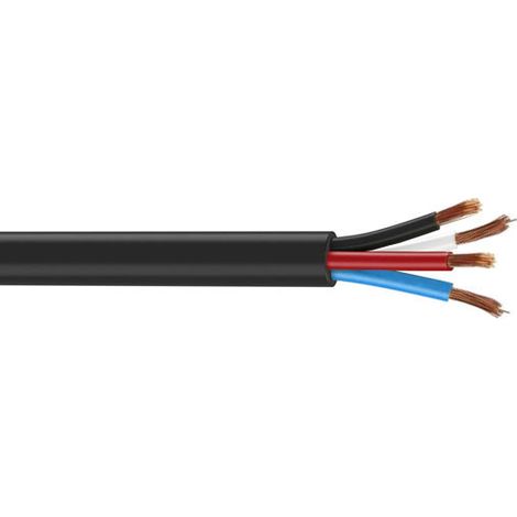Oc-Pro – Câble électrique souple 4 fils 1 x 1 mm² – Longueur 50 m – Couleurs noir, rouge, bleu, blanc – Pour installations électriques