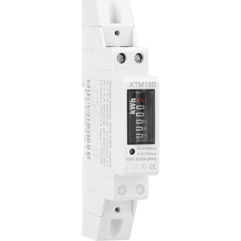 XTM18S 220V 5-30A kWh-Zähler, einphasiger digitaler LCD-Energiezähler, 1-polige DIN-Schienenmontage (1/5)