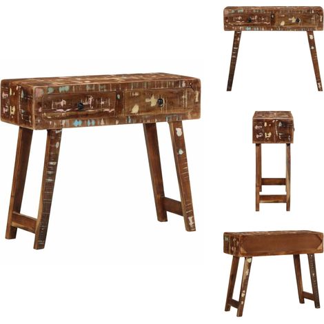 Table console 90x32x75 cm bois massif de récupération - Table Console - Tables Console - Table De Canapé - Table D'entrée (1/5)