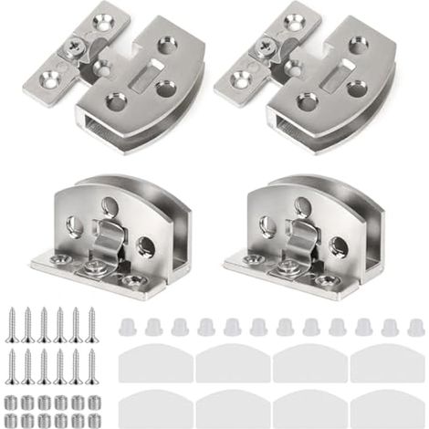 4 x Charnières Porte en Verre pour Portes Vitrées de 6-10 mm (1/5)