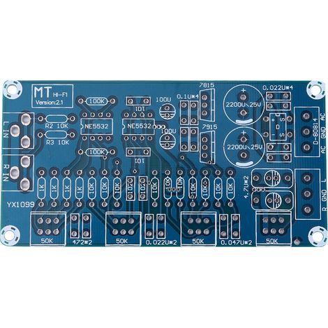 Kit de montage DIY pour préamplificateur/amplificateur (contrôle de volume et de tonalité, graves/médiums/aigus) (1/5)