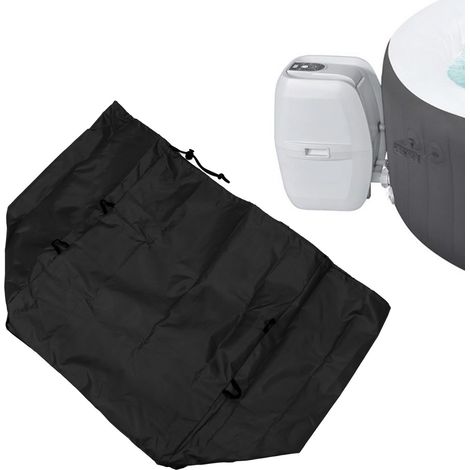 Housse de protection pour pompe de spa gonflable [420D Oxford Silver] Imperméable et résistant aux intempéries avec poche de rangement (1/5)