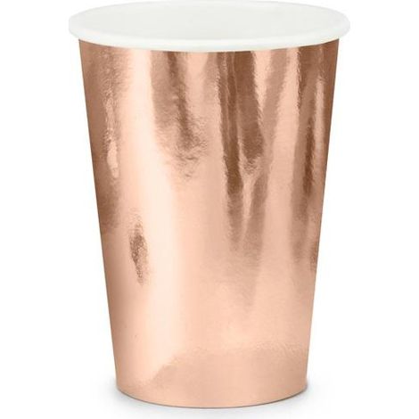 Tazze color oro rosa da 220 ml, confezione da 6 pezzi