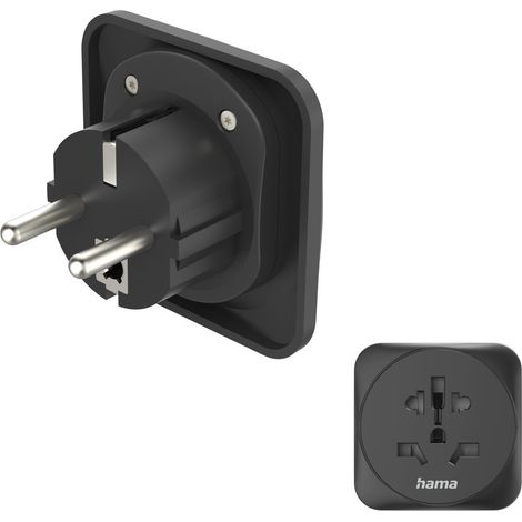 ADAPTATEUR VOYAGE TYPE E ET F, 3 PôLES, UNIV., MONDE VERS EUROPE, NR HAMA (1/5)