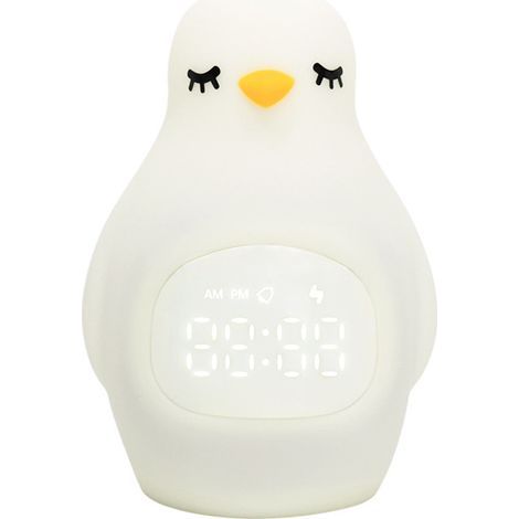 Réveil veilleuse en silicone avec pingouin de dessin animé (1/5)