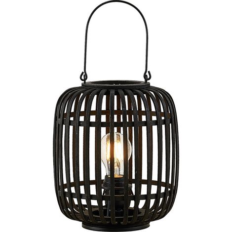 [GEBRAUCHT] B-Ware Lindby Tischlampe Canyana Schwarz Rattan 27 Cm Tischleuchte Lampe Tischlampe