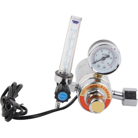 Régulateur de pression pour bouteille de CO2, vanne de régulation de pression pour bouteille de dioxyde de carbone, manomètre 36 V pour poste à souder MIG (1/5)