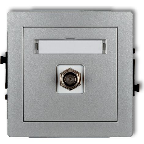 Deco Einzel-F-Antennenbuchse (SAT), vernickelt, silbermetallic, 7DGF-1