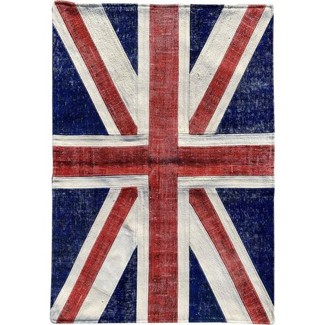 Tapis salon et chambre en laine 170x240 rouge rectangle fait main (1/5)