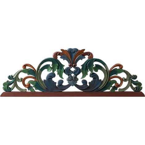 Testata letto matrimoniale decorativa intagliata stile tropical Adele