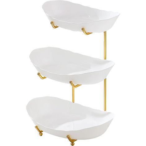 Acrylic Fruit Basket with 2 or 3 Tiers and Stand (1/5)