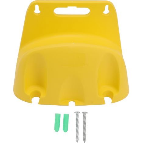 Wandmontierter Wasserschlauchaufroller, Halterung zum Aufwickeln von Wasserschläuchen, Aufbewahrungshalterung für einen 20-m-Schlauch, gelb (1/5)