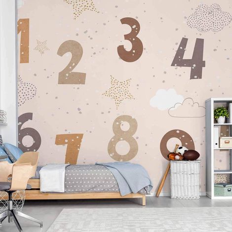 Tapete artgeist Numbers Among Snowflakes Vlies Kinder