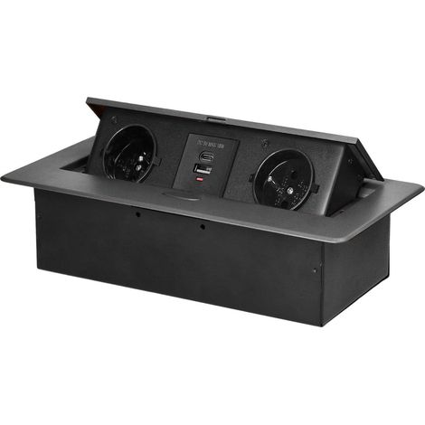 Orno OR-GM-9034/G Unterputzsteckdose Silber USB