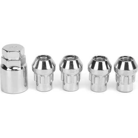 Verrous d'écrou de roue de voiture M12x1, 5MM, 32MM de hauteur, composants automobiles universels en acier, 4 pièces (1/5)