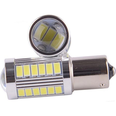 Ampoule Led Voiture 1156 Ba15s 5730 Smd Lot De 2 Blanc Lumière Blanche Aluminium Solide Faible Consommation Énergie Feux De Recul Clignotants Freinage Voiture Usage Automobile
