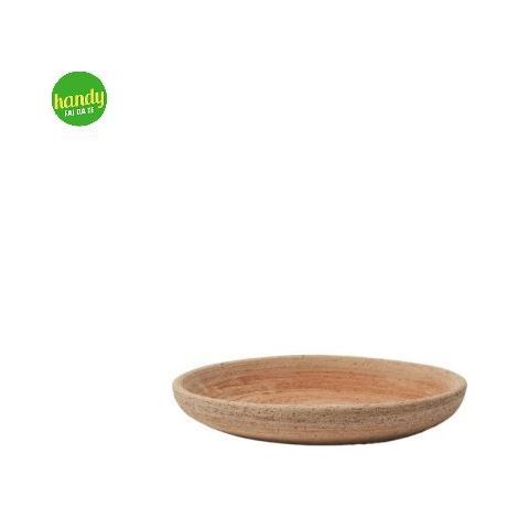 Sottovaso rotondo in terracotta Teraplast Galestro 23 x 23 x 3 cm
