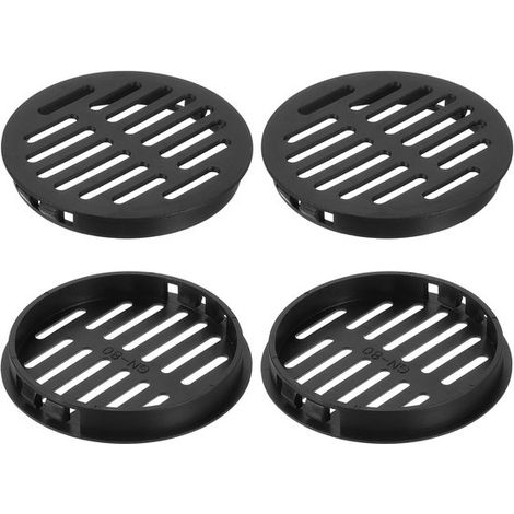 4 pezzi di ventilazione rotonda per sottotetto，copertura di ventilazione circolare in plastica nera da 80 mm per bagno (1/5)