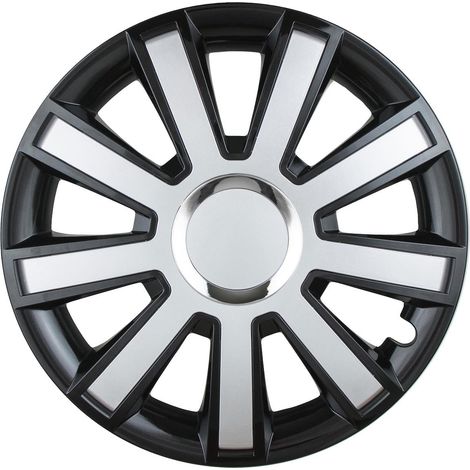 Enjoliveurs pour jantes Flash noir/argent - 14"