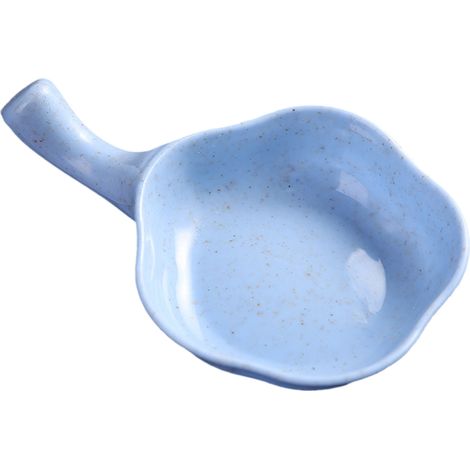 Petite assiette bleue multifonctionnelle sûre durable réutilisable petit bol à sauce avec poignée pour cuisine restaurant (1/5)