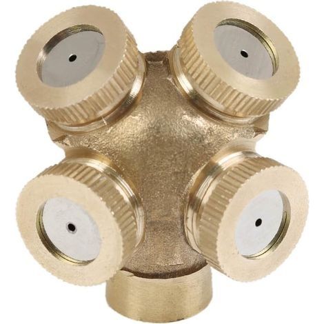 4 trous Professional Laiton Spray Brumisateur Buses Jardin arroseurs Raccord de tuyau d'eau connecteur pour jardinage et agriculture (1/5)