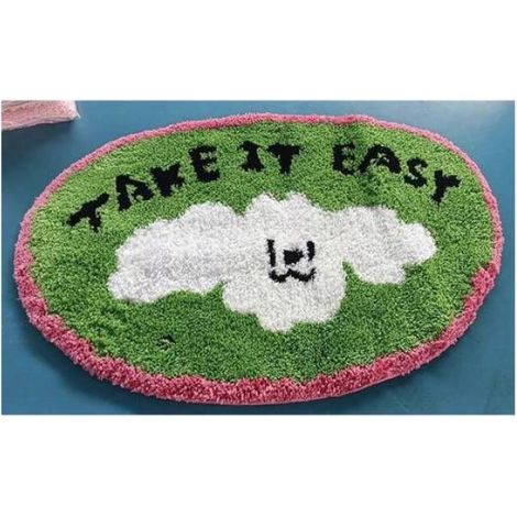 Tapis floqué chiot,salle bain,absorbant,antidérapant,épais,frais,usure. (1/4)