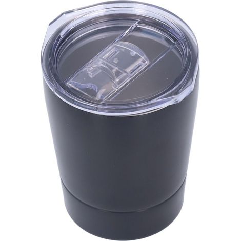 Tasse à café isotherme en acier inoxydable 260ml, idéale pour voyage, bureau et extérieur, couleur noire. (1/5)