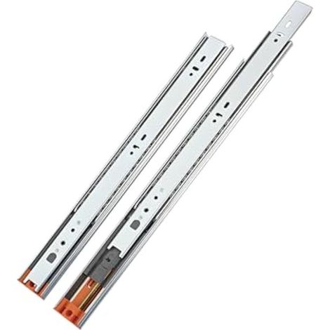 Coulisses pour Tiroirs 400 mm avec Amortisseur Tampon Soft Close Roulement à Bille Extension Totale de Tiroir Tail Glissière de Tiroir Capacité de Charge 35 kg (1 set) (1/5)