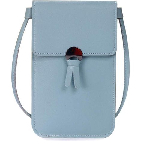 Petit sac messenger pour téléphone portable pour femme (bleu)