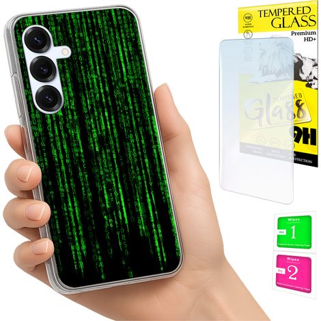 Custodia per Samsung Galaxy S25 FE, cover fotografica, cover posteriore + vetro 9H (1/5)