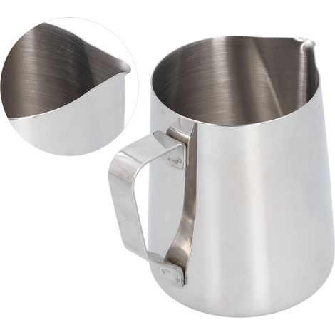 Mousseur à lait en acier inoxydable 304 avec graduation interne, ouverture conique, pour usage domestique (sans étiquette) (1/5)