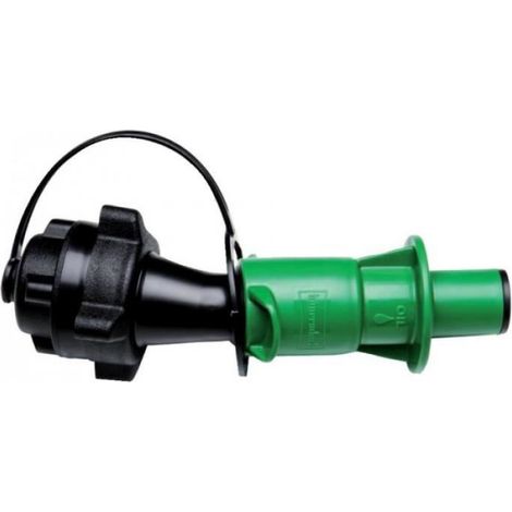 Bec Verseur Huile Chaîne - Système Remplissage Sécurité - Pour Jerrycan et Réservoir ECO - Noir/Vert ×1