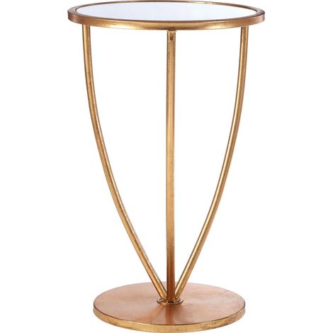 Interiors By Premier Elegant Mirror Top And Gold Frame Side Table, Sturdy Side Table By Couch, Versatile Small Lounge Table (1/3)