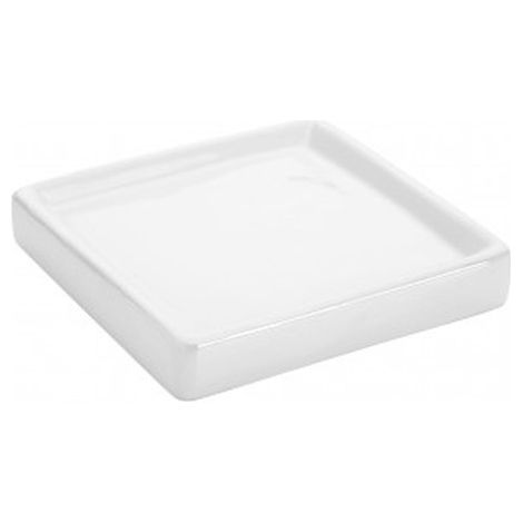 Porta sapone saponetta in ceramica bianca lucida BRD053712 feridras