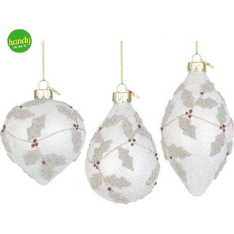 Pendaglio in Vetro Sibyl Bizzotto Bianco Modelli Assortiti