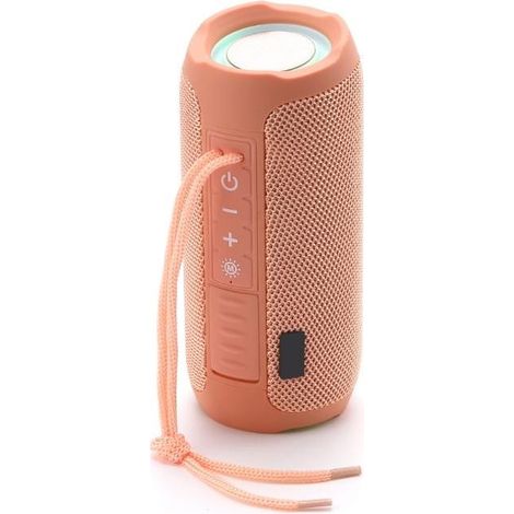 Enceinte Bluetooth avec son stéréo 3D, lumière LED, plusieurs modes de lecture, idéale pour une utilisation à domicile, en voyage et en camping. (1/5)
