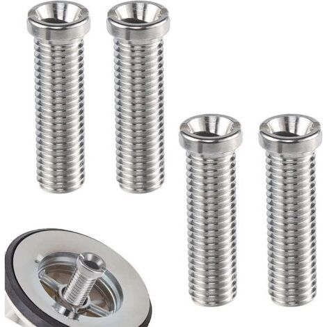 royaluxe-4PCS Vis pour Panier d'évier Acier Inoxydable 30mm M12 Vis de Bonde en Acier Évier Panier Vis pour Bouchon de Crépine de Lavabo -Argent