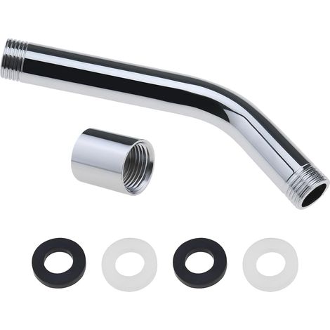 Bras de douche universel G1/2" - Tuyau de douche supplémentaire - Extension de bras de douche en acier inoxydable - Adaptateur coudé pour pommeau de douche - Accessoires pour la maison (1/5)