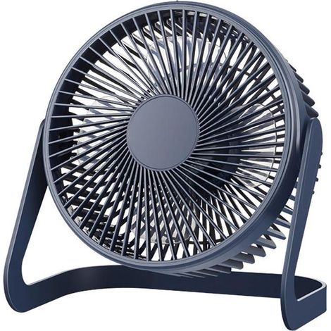 Mini ventilateur USB portable de 8 pouces, alimenté par USB, deux vitesses de ventilation, bleu (1/5)