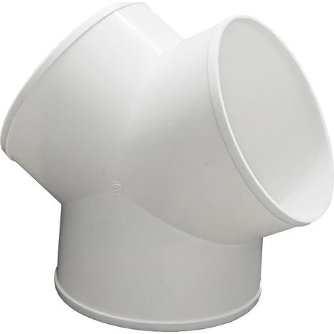 Y Connecteur de Conduit 100mm pour Systèmes de Ventilation Raccord Y de Tuyau de ventilation en Plastique pour Tuyau d'évacuation d'air (Y 100mm) (1/5)