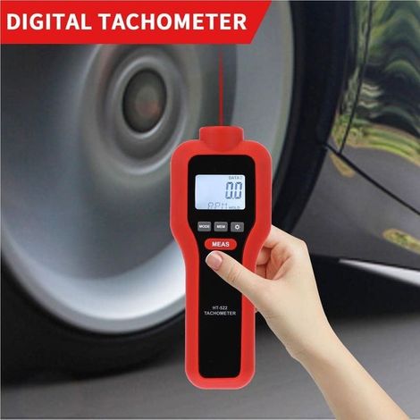 Tachometer / Meter of speed digital — Instrument of measurement of high precision, anti-interference, with indicator of level of battery (1/4)