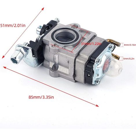 Carburateur Débroussailleuse 52cc 49cc 43cc Carbu Kit Carbu avec Joint Tuyau, Bougie et Filtre à Essence