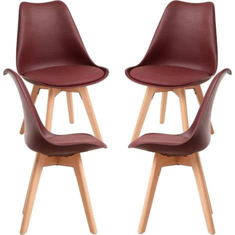 Packs Sillas Comedor - Pack 4 Sillas Synk Basic - Burdeos