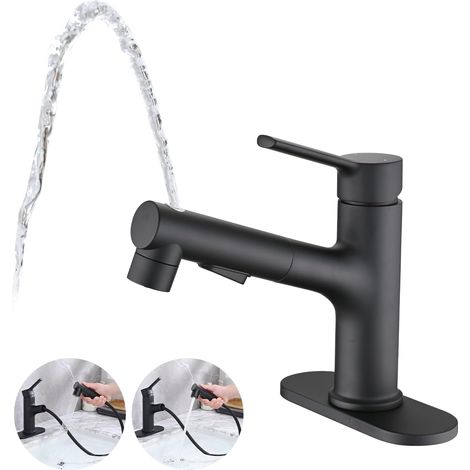 Robinet de salle de bain lavabo lavabo lavabo lavabo chaud et froid double usage ménage tout en cuivre minimaliste étendu (1/5)