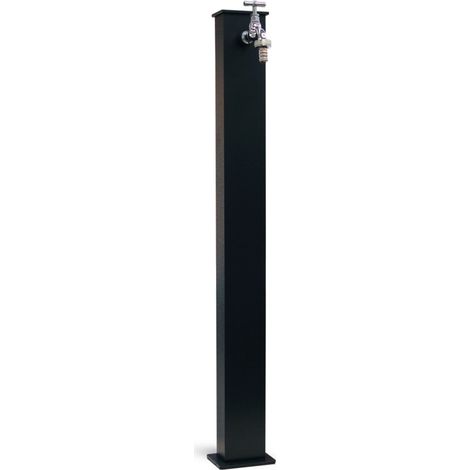 fontana da giardino vedovella "york" nero, 11x8x82 cm - kam